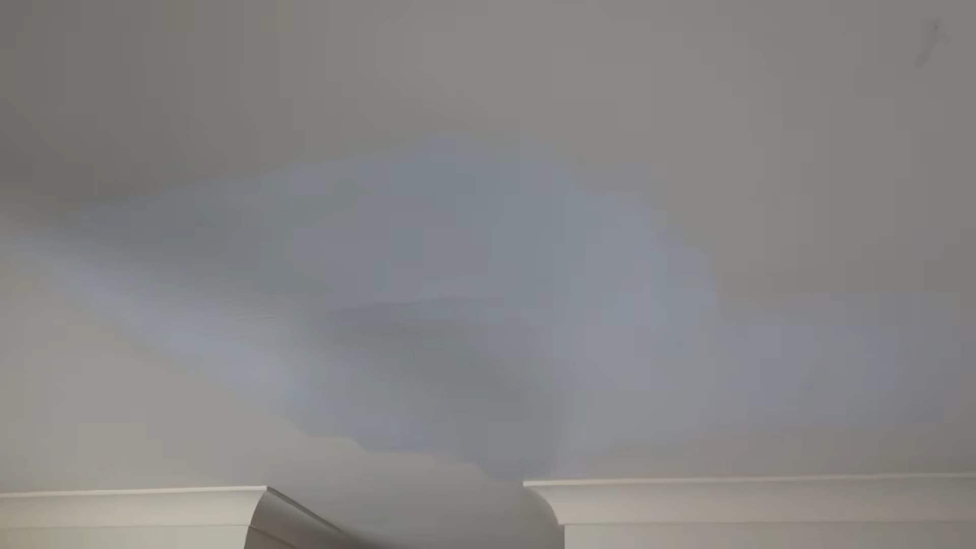 Applied stain-blocking primer over a water stain on a ceiling in a San Diego home